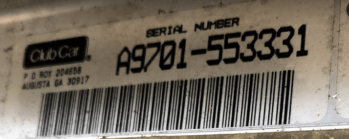 Golf cart serial number lookup